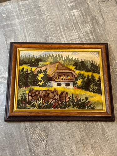 Vintage stickbild stickerei - stickbild,