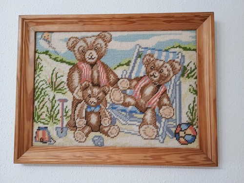 Gobelin stickbild mit rahmen - mit,