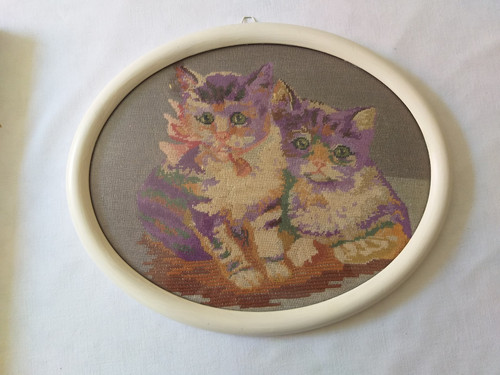 Altes stickbild petit point - altes,