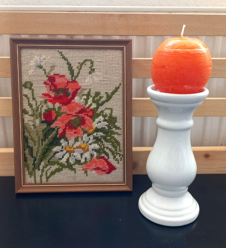 Vintage set stickbild blumen - vintage,