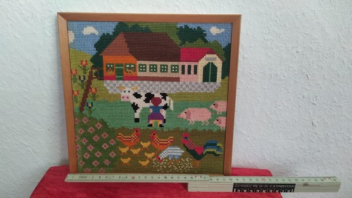 Vintage gobelin stickbild - gobelin,