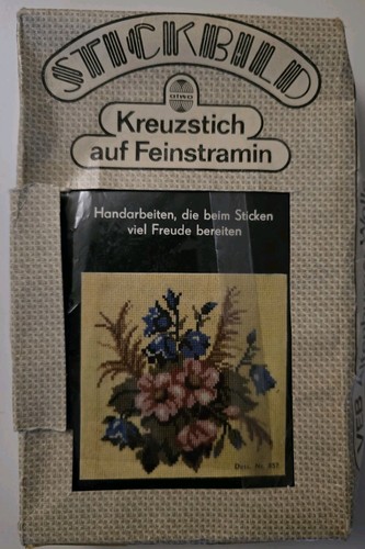 Stickbild kreuzstich blumen - stickbild,